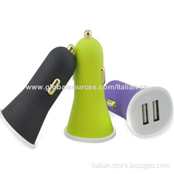 Dual USB Ports Car Chargers for iPhone, iPad with 5V/2.1A Output
